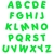 Letras em EVA Verde Claro 12.5cm