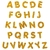 Letras em EVA Dourado Ouro com Glitter