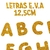 Letras em EVA Dourado Ouro com Glitter - comprar online