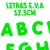 Letras em EVA Verde Claro 12.5cm - comprar online