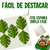 Aplique Ambientado 3D Folha Verde Tema Safari Selva com Fita Espuma 20 Unidades