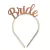 Tiara Bride Noiva EVA Marrom com Glitter