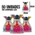 Embalagem Saco Presente Metalizado 20x30cm 50 Un.Diversas Estampas