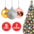 Kit 10 Bola de Natal 7cm Dourado Rosa e Rose Gold Brilhante Glitter Enfeite Decoração Árvore - comprar online