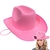Chapeu Cowboy Rosa Claro Vaqueira Country Adereco Fantasia