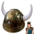 Capacete Estilo Guerreiro Viking Com Chifre Para Fantasia