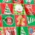 Tecido TNT Natal Animado Papai Noel Cores Vermelho e Verde 1,4m x 2m Decoracao
