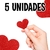 Coração de EVA Vermelho Glitter Pequeno 4cm 5 Unidades - comprar online