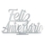 Feliz Aniversario Enfeite Decorativo Acrílico Prata Espelhado com Base
