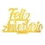 Feliz Aniversario Enfeite Decorativo Acrílico Dourado Espelhado com Base