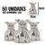 Imagem do Embalagem Saco Presente Metalizado 30x45cm 50 Un.Diversas Estampas