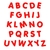 Letras em EVA Vermelho 12.5cm