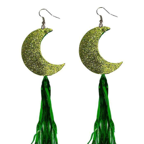Brinco Lua EVA Glitter Diversos Modelos Carnval Acessorio - comprar online