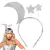 Tiara Lua e Estrelas E.V.A com Glitter Adereço e Fantasia