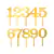 Topo de Bolo Numeros Dourado Espelhado 1 Und.