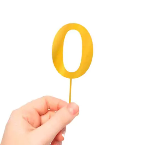 Topo de Bolo Numero Acrilico Dourado Espelhado 8cm 1 Und. - loja online