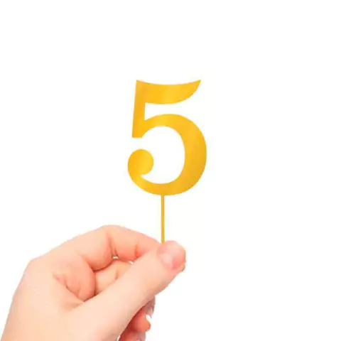Topo de Bolo Numero Acrilico Dourado Espelhado 8cm 1 Und. - Mônica Festas - Artigos de Festas | Fantasias | Embalagens