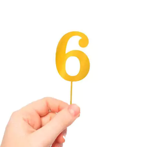 Topo de Bolo Numero Acrilico Dourado Espelhado 8cm 1 Und. - loja online