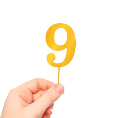 Topo de Bolo Numero Acrilico Dourado Espelhado 8cm 1 Und. - comprar online