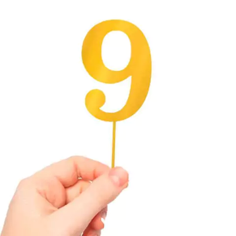 Topo de Bolo Numero Acrilico Dourado Espelhado 10cm 1 Und. - loja online