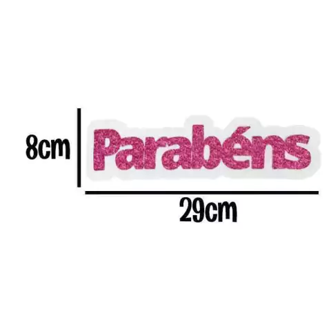 Parabens Painel Decorativo EVA com Glitter 1 Unidade