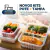 Pote Retangular com Tampa Prafesta 1000ml 1 Litro 24 Unidades - comprar online