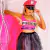 Quepe Rosa Policial Fantasia Carnaval na internet