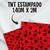 Tecido TNT Estampado Vermelho com Poa Preto 1,4m x 2m Decoracao - comprar online