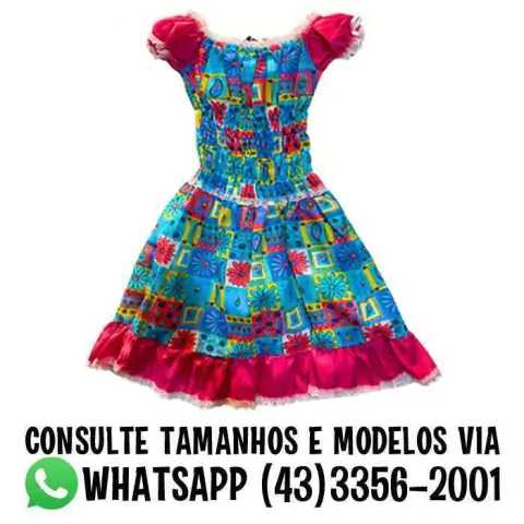 Vestido Festa Junina Caipira Modelos P M G - loja online