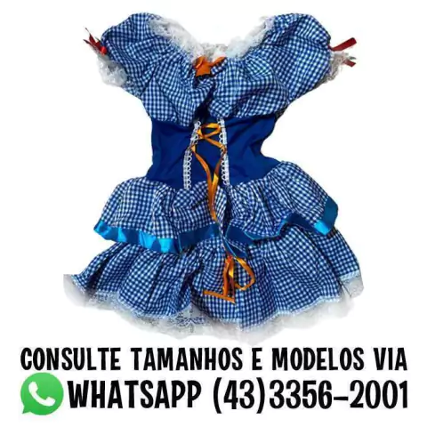 Vestido Festa Junina Caipira Modelos P M G - Mônica Festas - Artigos de Festas | Fantasias | Embalagens