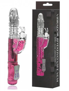 VIBRADOR ROTATIVO VAI E VEM 36 VELOCIDADES ROXO