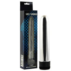 VIBRADOR PERSONAL CROMADO MULTIVELOCIDADE 17CM