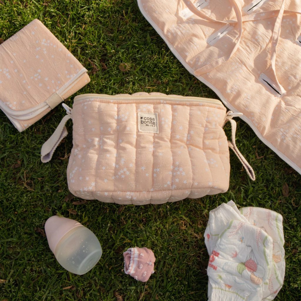 Pouch para cochecito Estrellitas rosa