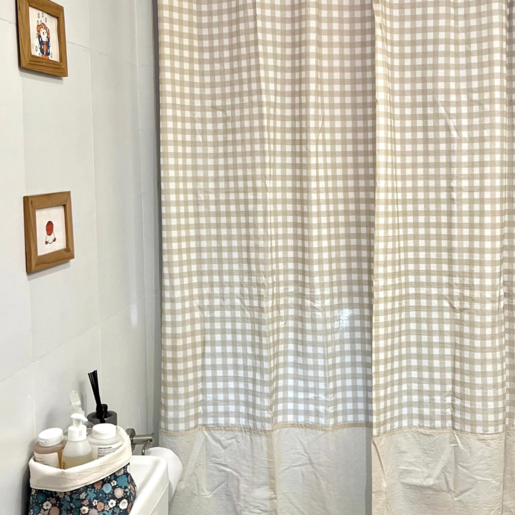 Cortina de Baño Vichy Beige