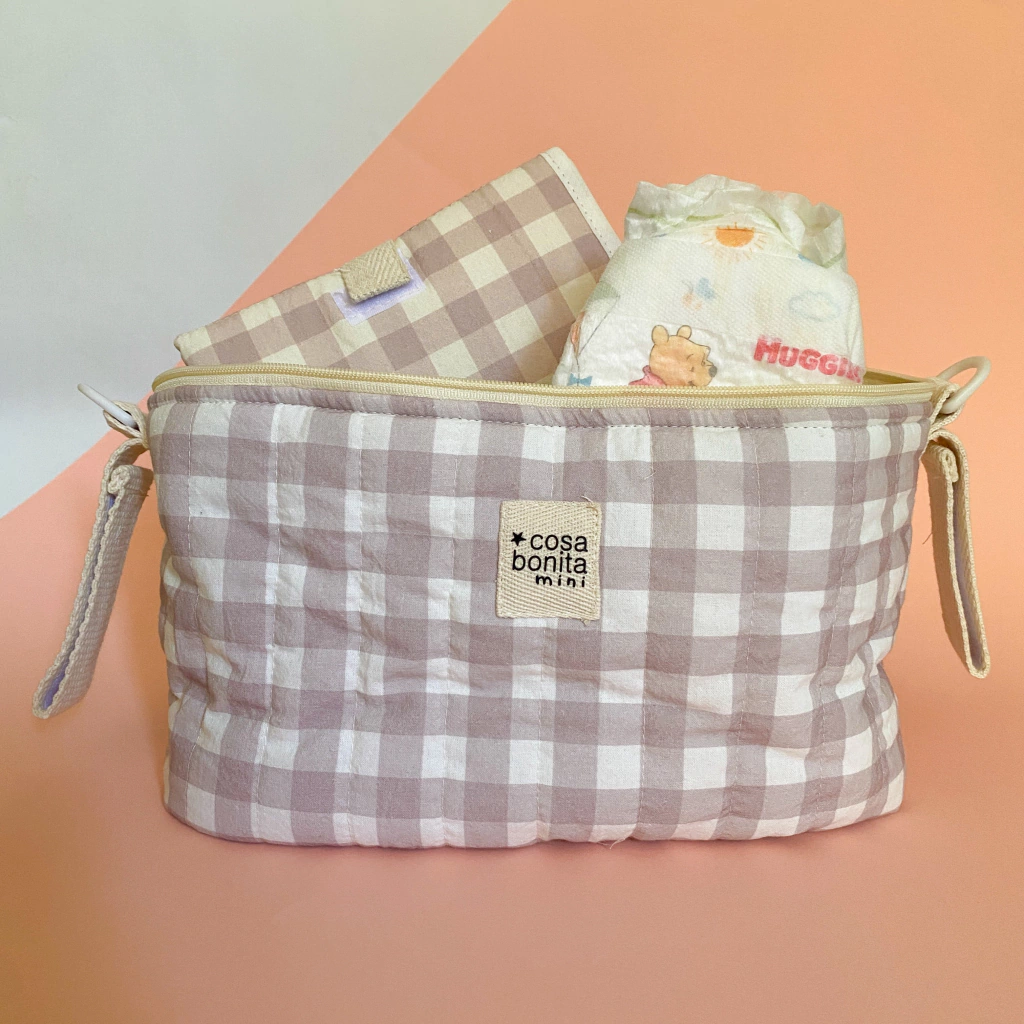 Pouch para cochecito Vichy lila
