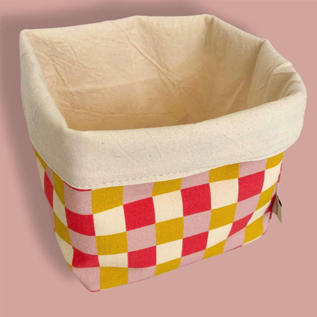 Contenedor chico Vichy Rojo