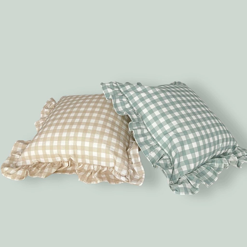 Almohadón 45x45 con volados, Vichy