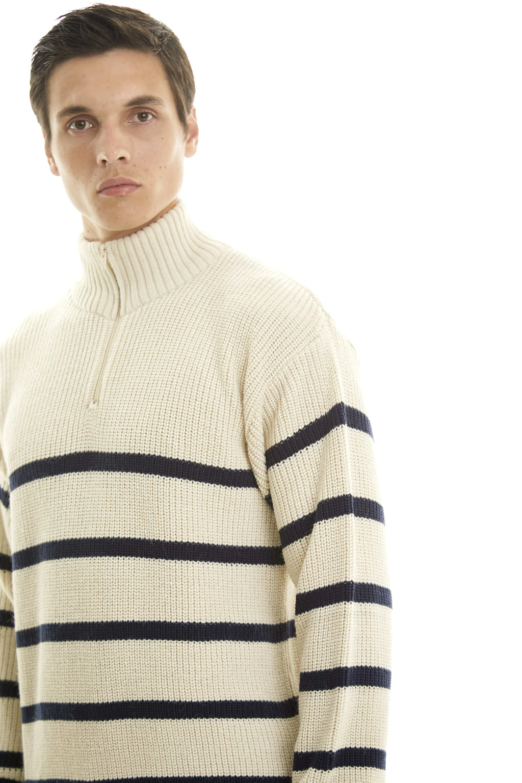 SWEATER ZIP RAYADO BRANDO