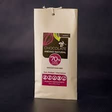 Chocolate 60% Puro Cacao con Azúcar Mascabo con Almendras Tostadas