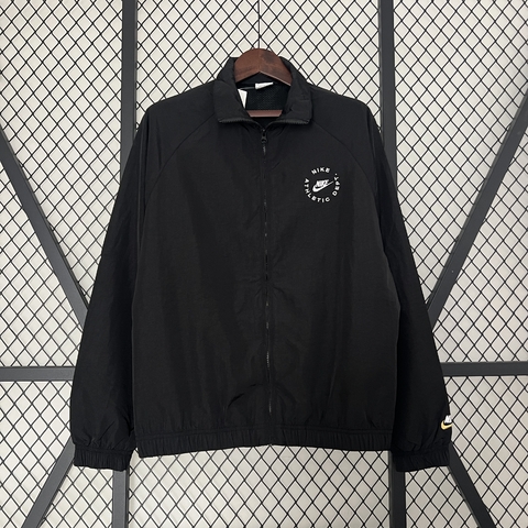 Jaqueta Corta-Vento Nike Preta Com Detalhes Em Branco