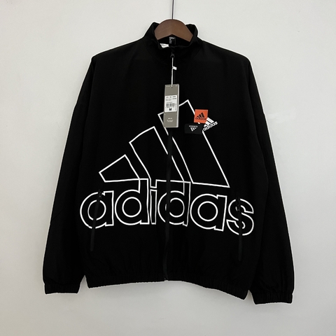 Jaqueta Corta-Vento Adidas Big Logo Preta