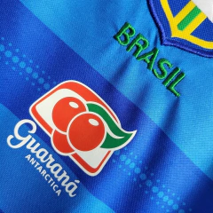 Camisa Brasil Polo 22/23 Torcedor Nike Masculina - Azul com detalhes em branco com todos os patrocinios