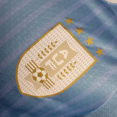 Camisa Seleção do Uruguai II 24/25 - Jogador Masculina - Azul com detalhes em branco e dourado - Skull Sports
