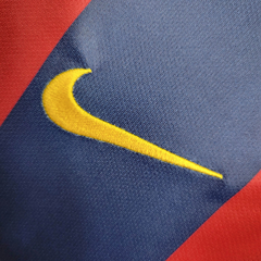 Camisa Retrô Barcelona I 2014/2015 manga longa - Nike Masculina - Azul e vermelha - Skull Sports