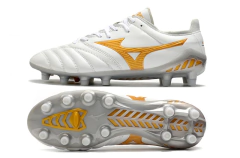Mizuno Morelia Neo Branca e Dourada - Skull Sports
