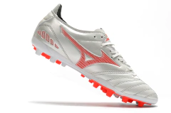 Mizuno Morelia Neo Prata e Laranja - Skull Sports