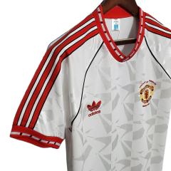 Camisa Manchester United Retrô 1991 Branca - Adidas - Skull Sports