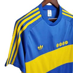 Camisa Retrô Boca Juniors 1981 - Adidas Masculina - Azul com detalhes em amarelo - loja online