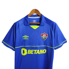 Camisa Fluminense Goleiro III 23/24 Umbro Torcedor Masculina - Azul com detalhes amarelo - Skull Sports