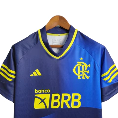 Camisa Flamengo III Edição Especial Azul 23/24 Torcedor Masculina - Azul com detalhes em amarelo - Skull Sports